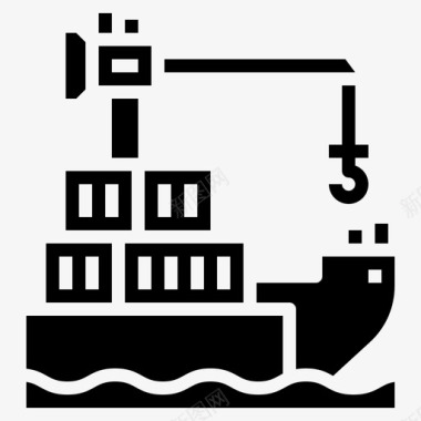 海运货运物流图标