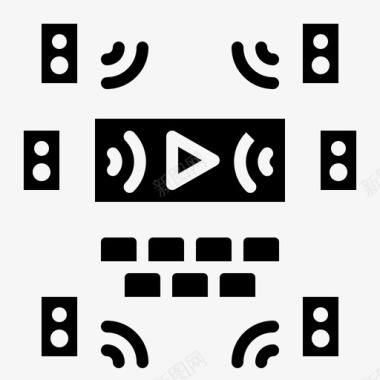 电影音频声音扬声器图标