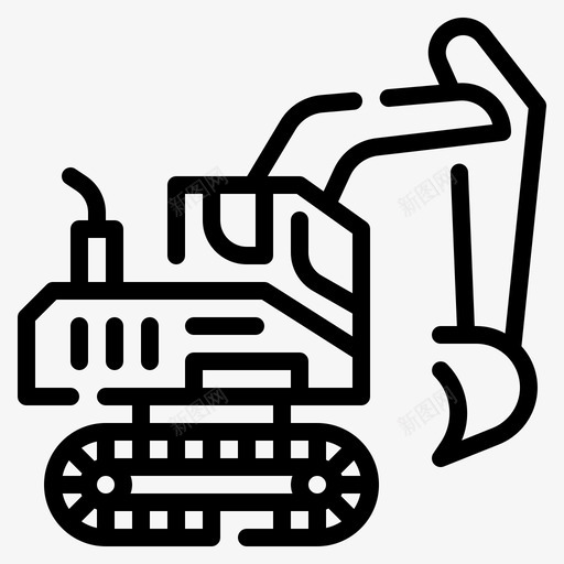 挖掘机建筑拖拉机svg_新图网 https://ixintu.com 挖掘机 建筑 拖拉机 车辆