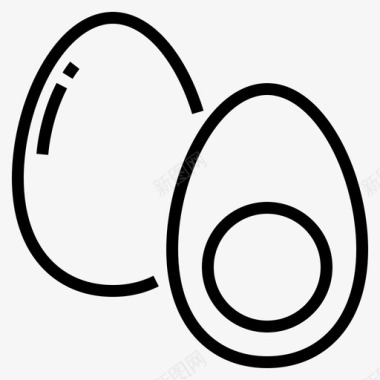 鸡蛋煮熟食物图标