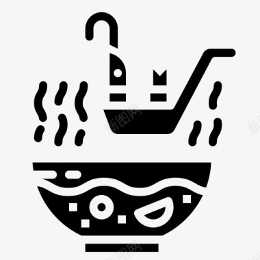 汤匙汤碗食物图标