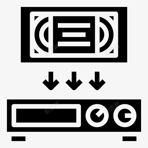 vhs磁带电子产品娱乐svg_新图网 https://ixintu.com 磁带 电子产品 娱乐 录音 象形文字