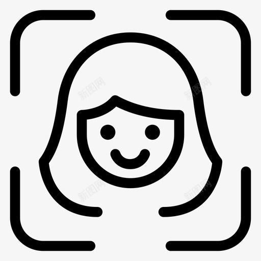面部识别扫描女性svg_新图网 https://ixintu.com 面部 识别 扫描 女性 改造 界面
