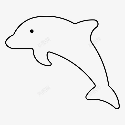 海豚鱼跳跃svg_新图网 https://ixintu.com 海洋 海豚 跳跃 动物