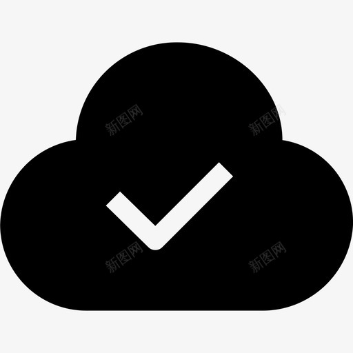云选中复选标记云计算svg_新图网 https://ixintu.com 选中 复选 标记 云计算 图标 边缘 图示