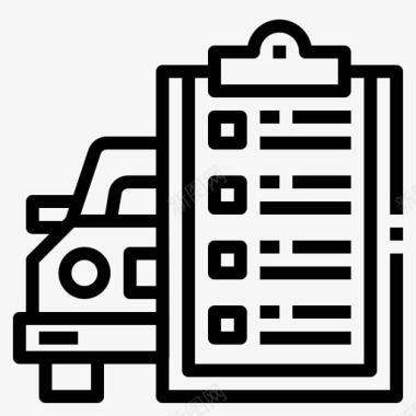 检查表汽车机器图标