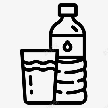 水瓶子饮用水图标