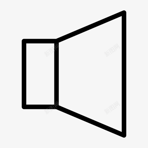 扬声器音频基本svg_新图网 https://ixintu.com 基本 扬声器 音频 声音 音量 图标 轮廓