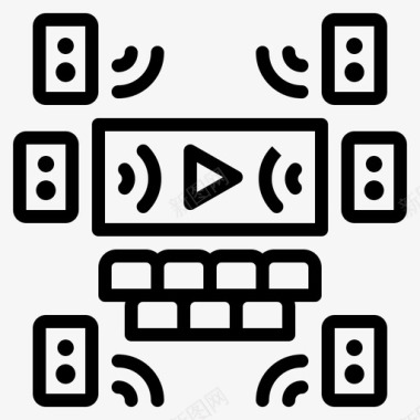 电影音频声音扬声器图标