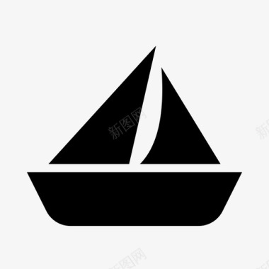 游艇海滩船图标