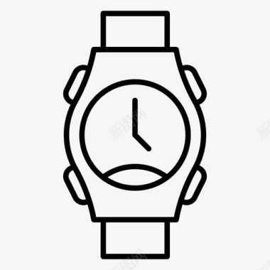 现代手表时钟时间图标