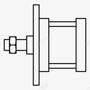气缸力液压图标