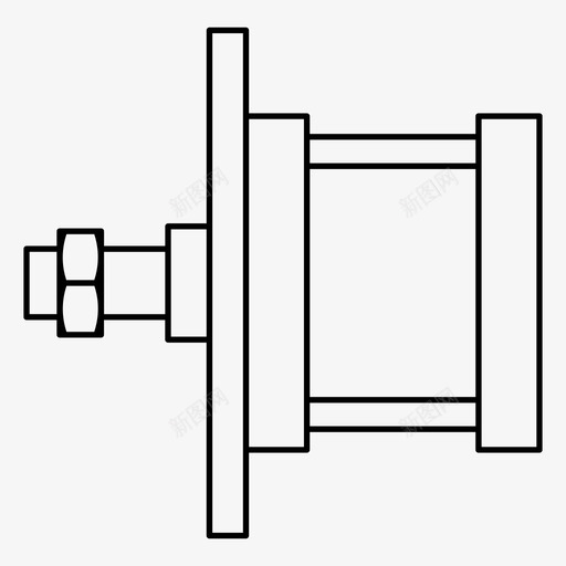 气缸力液压svg_新图网 https://ixintu.com 液压 气缸 压力 工业