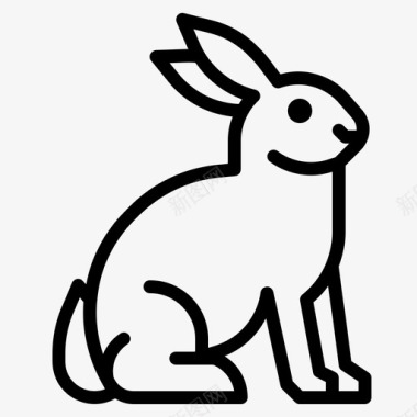 兔子胡萝卜复活节图标