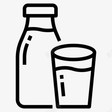 牛奶乳制品饮料图标