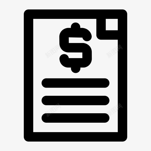 票据电子商务发票svg_新图网 https://ixintu.com 电子商务 购物 票据 发票 收据 轮廓 样式