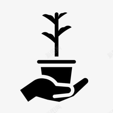 植物慈善生态园艺图标