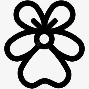 三色堇花植物图标