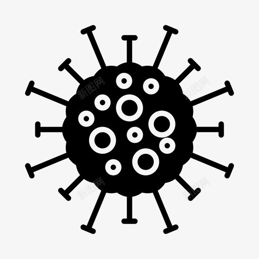 冠状病毒细菌冠状病毒19型svg_新图网 https://ixintu.com 冠状 病毒 细菌 病毒型 疾病