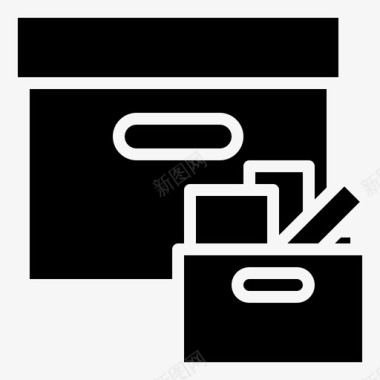 储藏箱档案文件储藏室图标