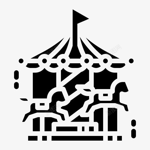 旋转木马娱乐马戏团svg_新图网 https://ixintu.com 娱乐 旋转 木马 马戏团 公园 假日