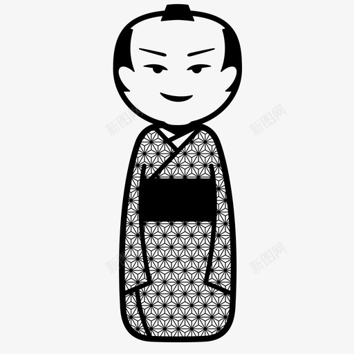 kokeshi娃娃日本svg_新图网 https://ixintu.com 日本 娃娃 男人 传统