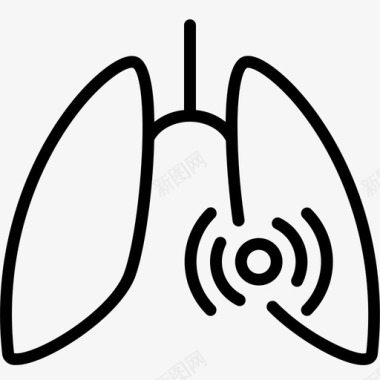 肺结核支气管肺图标