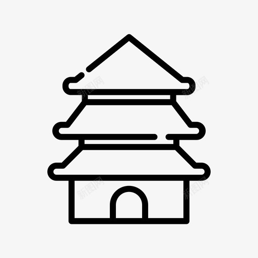 中国寺庙庆祝中国新年svg_新图网 https://ixintu.com 中国 寺庙 庆祝 新年 文化 东方 中国文化