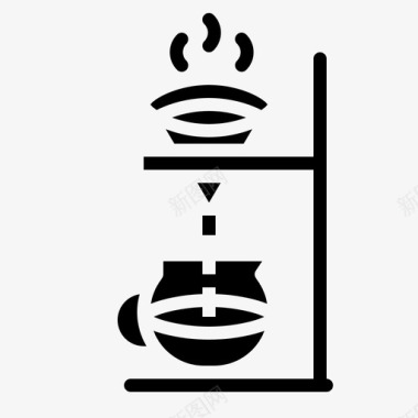 滴咖啡过滤器热的图标