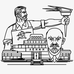 俄国标志列宁胡子男人高清图片