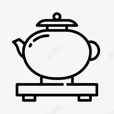 中国茶壶庆祝中国新年图标