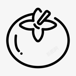 柿子标志设计柿子食品新鲜高清图片