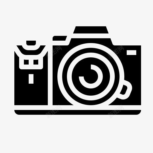 照相机数码相机数码单反svg_新图网 https://ixintu.com 照相机 数码相机 数码 单反 无镜 摄影 电子 黑色 设备