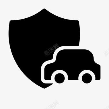 车辆保险汽车保护图标