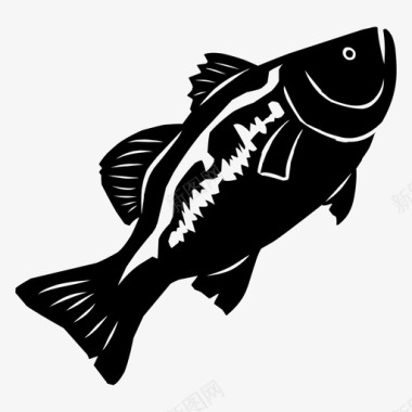 鱼刺厨师鱼图标