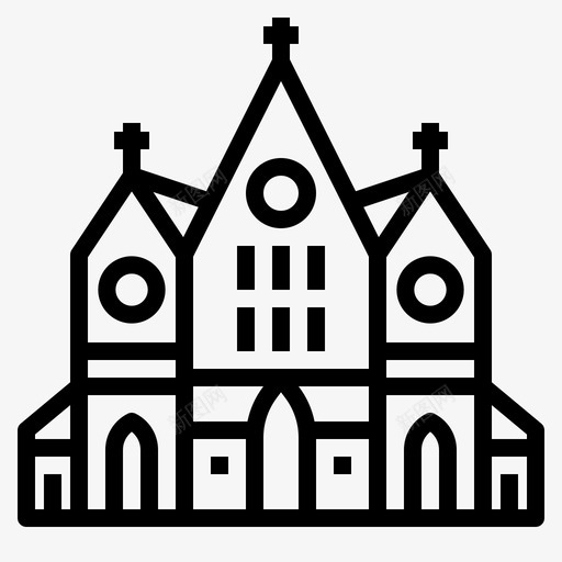 教堂建筑基督教svg_新图网 https://ixintu.com 教堂 建筑 基督教 文化 宗教 公共服务