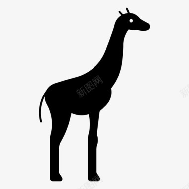 森林长颈鹿动物骆驼图标