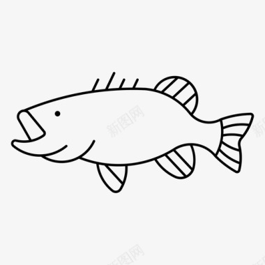 鲈鱼微咸水淡水图标