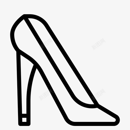 高跟鞋时装鞋svg_新图网 https://ixintu.com 高跟鞋 时装 鞋服 服装