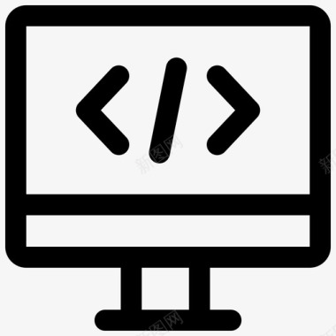 计算机编码代码html图标