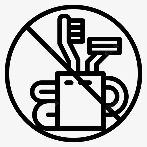 禁止携带物品禁止私人svg_新图网 https://ixintu.com 禁止 携带 物品 私人 使用 病毒