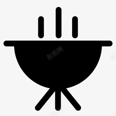 烧烤炭烤架烹饪图标