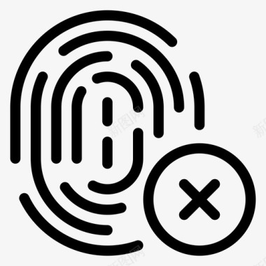 指纹拒绝身份证密码图标