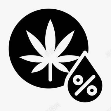 cdb百分比大麻cbd图标