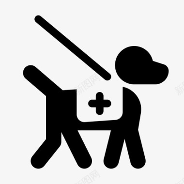 服务犬无障碍导盲犬图标