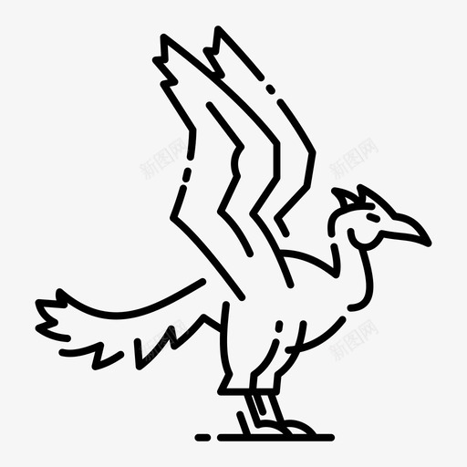 始祖鸟古代古代动物svg_新图网 https://ixintu.com 古代 始祖 动物 恐龙