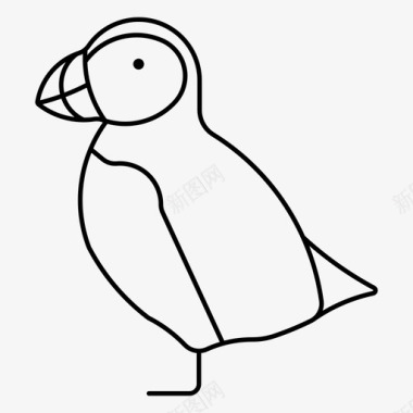 海雀大西洋鸟类图标