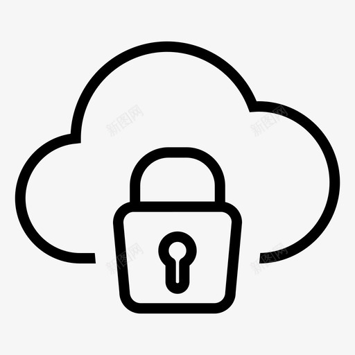 云保护计算加密svg_新图网 https://ixintu.com 保护 计算 加密 网页 图标 设置 样式