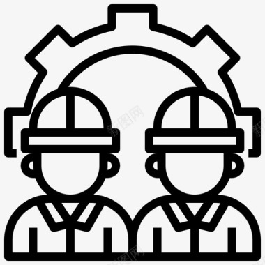 工人装备团队图标