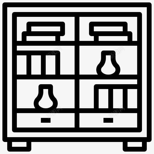 书柜书籍图书馆svg_新图网 https://ixintu.com 书柜 书籍 图书馆 书架 储藏室 办公 家具